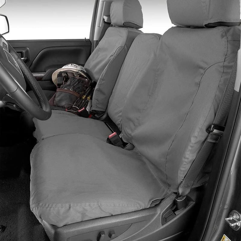 Picture of Covercraft SS3507PCGY SeatSaver Polycotton Custom Seat Cover 1st Row Gray