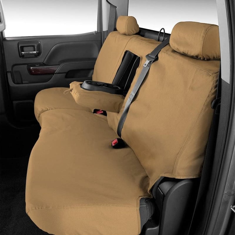 Picture of Covercraft SS3359PCTN Polycotton Seatsaver Custom Front Row Seat Cover - Tan