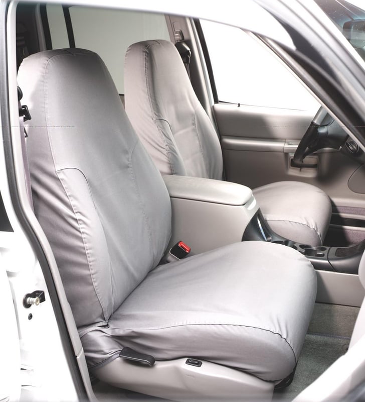 Picture of Covercraft SS3396PCCH Polycotton SeatSaver Custom Front Row Seat Covers Charcoal