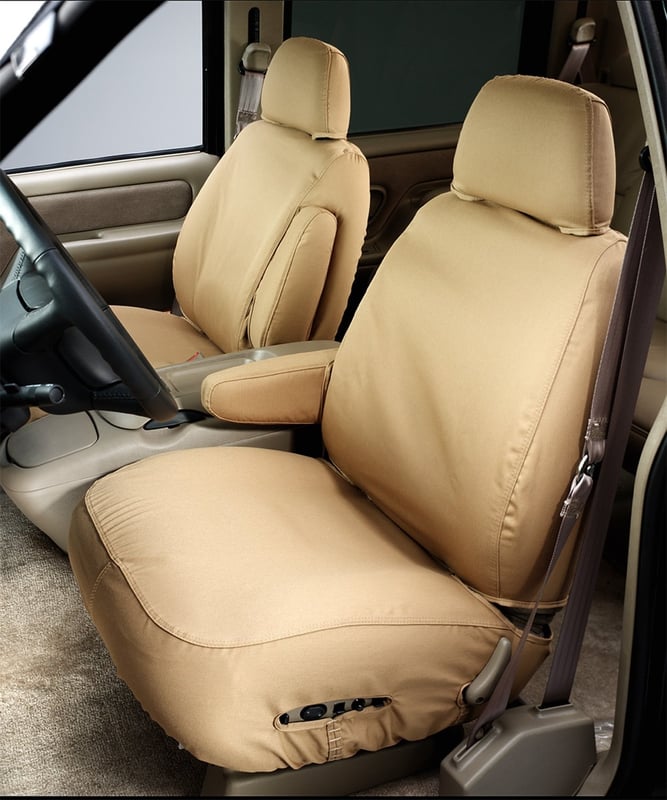 Show details for Covercraft Polycotton SeatSaver Custom Second Row Seat Cover Taupe