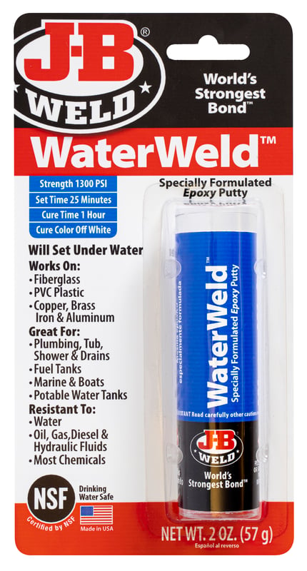 Show details for JB Weld 8277 WaterWeld Epoxy Putty Stick 2 oz Underwater Repair