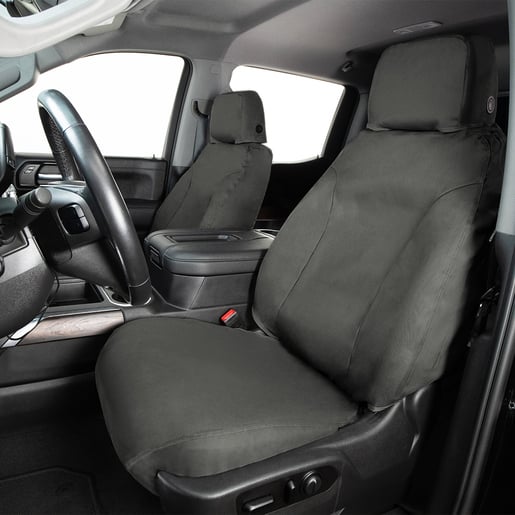 Picture of Covercraft SS2499PCCH Polycotton SeatSaver Custom Front Row Seat Covers Charcoal