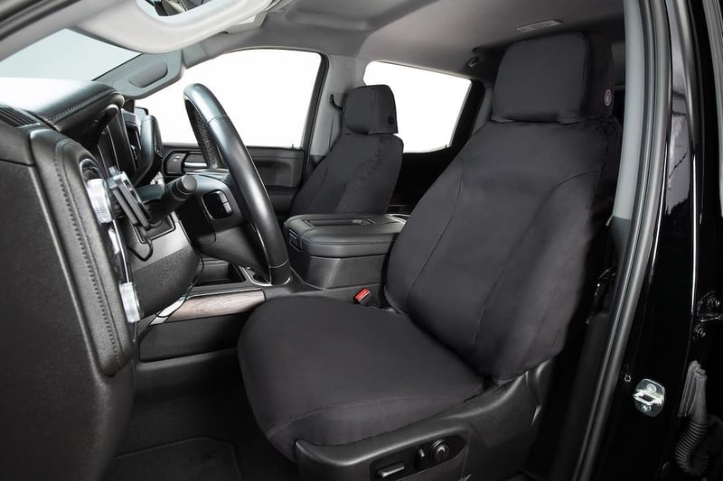 Picture of Covercraft SS3437PCCH Polycotton Seatsaver Custom Front Row Seat Covers Charcoal