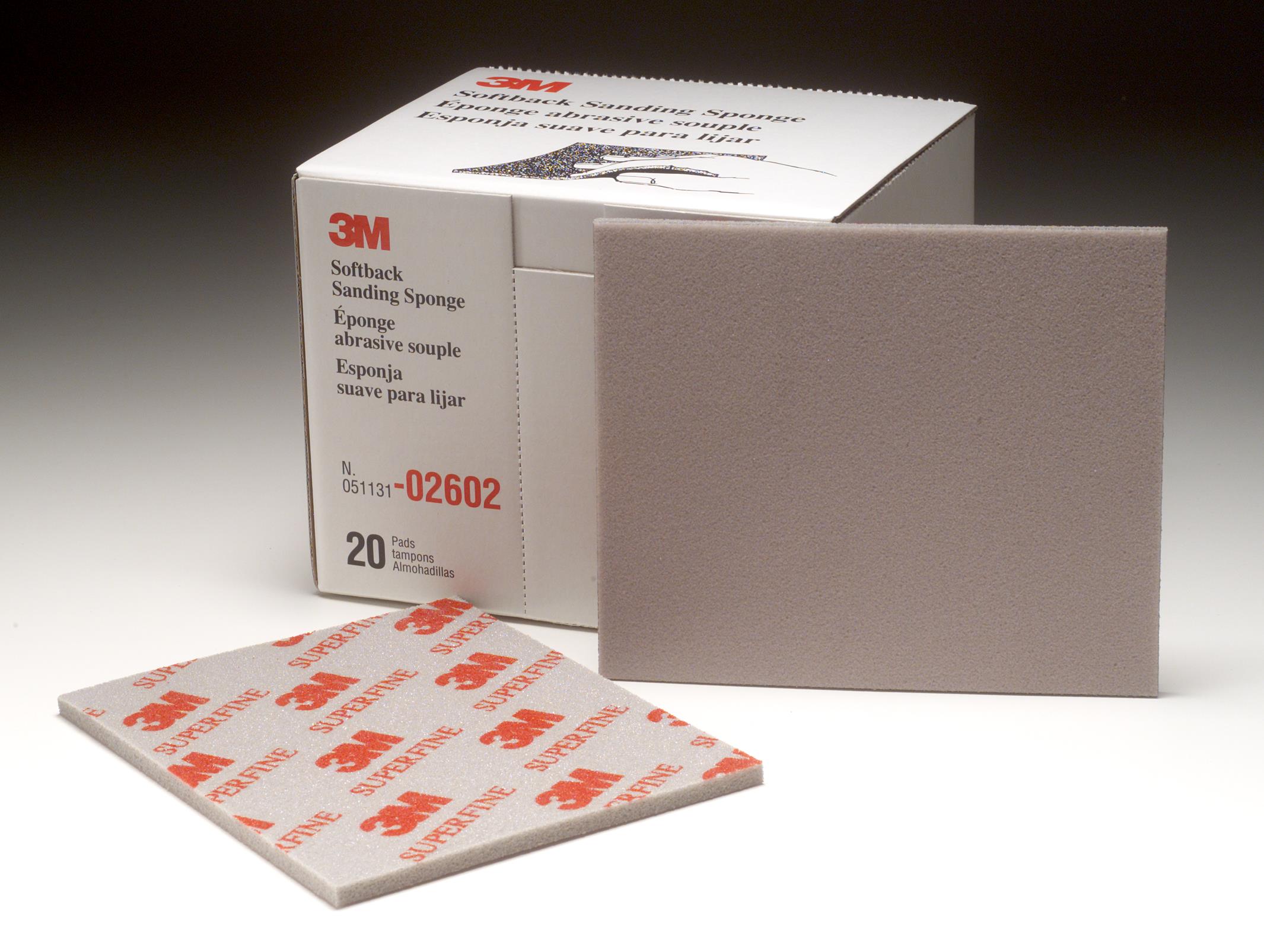 3M 02602 Superfine Sanding Sponge 20/Box