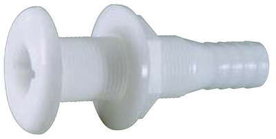 Attwood Marine 3872-3 Thru-Hull Hose Connector 5/8" White