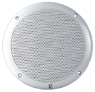 Poly Planar MA4055W 5-Inch Round Flush-Mount Marine Speakers Pair White