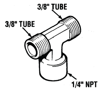 Seastar Solutions HF5533 Tee Fitting 3/8" Compression 3-Pack