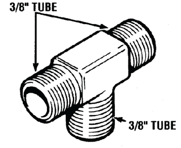 Seastar Solutions HF5530 Hydraulic Steering Tee Fitting 3/8 Tube