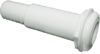 T-H Marine TH1202XLDP Extra Long Straight Thru-Hull Fitting White