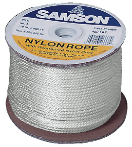 Samson 019 008 005 030 Solid Braid Nylon Rope 1/8 Inch x 500 Feet White