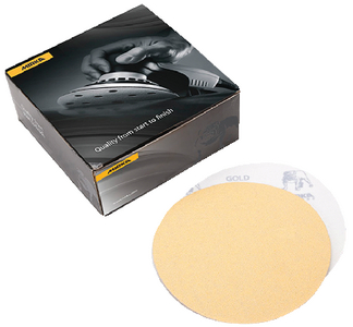 Mirka 23-612-080 Gold 5" Grip Disc 80 Grit 50-Pack Hook and Loop