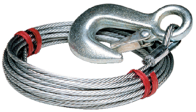 Tie Down Eng 59390 Galvanized Steel 7x19 Winch Cable with Latch Hook