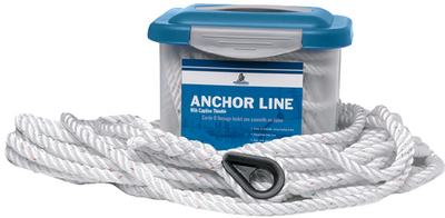 Samson 603 024 015 083 Pro-Set-3 3/8" x 150' Nylon Anchor Line with Thimble