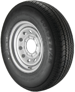 Loadstar Tires 3S145 ST175/80D-13 Bias Tire and Wheel Assembly 5 Lug C Ply Silver Modular Rim