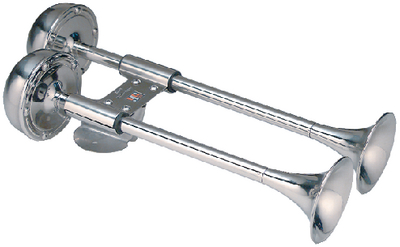 AFI 10011 Marinco Compact Dual Trumpet Electric Horn 12V Stainless Steel