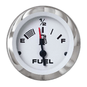 Sierra 65497P Lido 2" Hourmeter Gauge White Face Stainless Steel