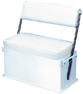 Todd 1758-18A Center Console Swingback Seat with Cooler 50 Quart White