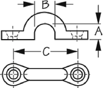 Sea-Dog Line 081270-1 Bronze Pad Eye 5/16" (Pair)