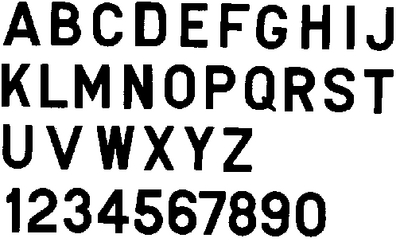 Bernard Engraving PS30BS 3 Inch Black Gothic Vinyl Boat Registration Letters