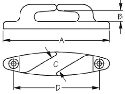 Sea-Dog Line 067360-1 Skene Chock Nyln 4-1/2in 1pr/c