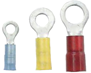 Ancor 230224 Marine Grade Nylon Insulated Ring Terminals 1/4" Stud 12-10 AWG Yellow 4-Pack