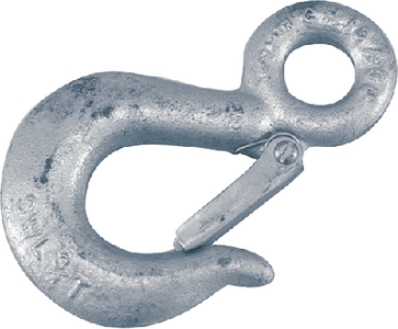 Chicago Brand 226554 Drop Forged Safety Hook with Latch, Galvanized