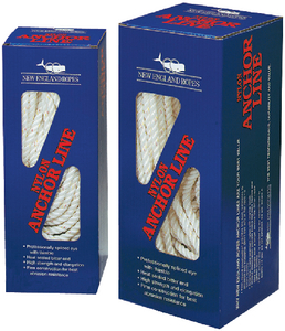 New England Ropes 60601200100 Anchorline 3/8" x 100' Premium Nylon Three Strand