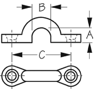Sea-Dog Line 081311-1 Sea-Dog 0813111 Nylon Pad Eye, White, 5/cd
