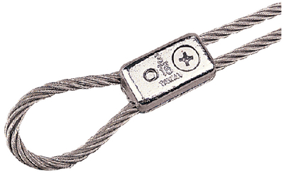 Sea-Dog Line 091852-1 Chrome Plated Zinc Cable Clamp 1/8"-3/16" Wire Rope Pair
