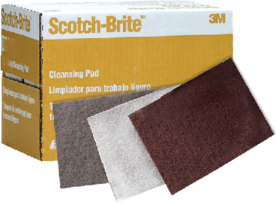 3M 04028 Scotch-Brite Ultra Fine Hand Pads Light Grey 20-Pack