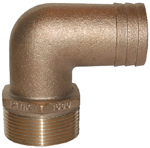 Groco PTHC-2500 Bronze 90° Pipe to Hose Adapter 2-1/2 Inch NPT