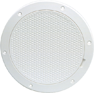 Beckson Marine DP83-W 8" Pry-Out Deck Plate with Dimple Center and White Trim Ring