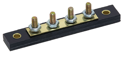 Cole Hersee 46206-04-BX 4-Gang Brass Bus Bar Terminal Block