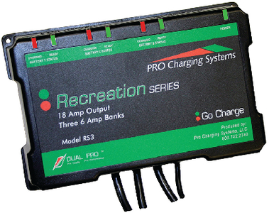 Dual Pro RS3 18 Amp 3-Bank Marine Battery Charger