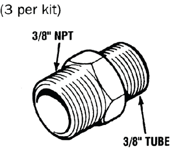 Seastar Solutions HF5532 Hydraulic Steering Compression Fitting 3/8" Tube x 3/8" Port