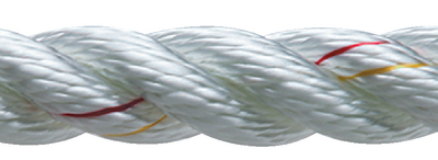 New England Ropes 60502000035 3-Strand Nylon Dockline 5/8" x 35' White