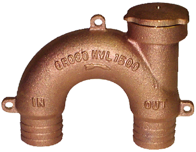 Groco HVL-750 Bronze Vented Loop 3/4 Inch Hose Marine Anti-Siphon Valve