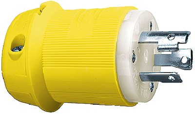 Hubbell HBL26CM11 30A 125V Twist-Lock Insulgrip Plug, Yellow