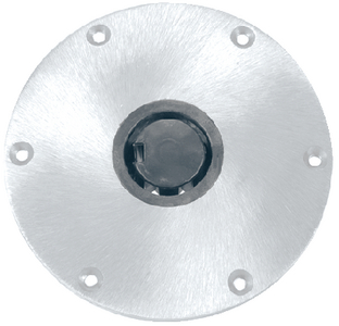 Springfield Marine 13007501 Plug-In 9" Round Aluminum Base 2-3/8" Satin Finish