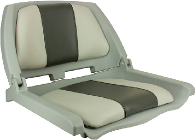 Springfield Marine 1061123-C Traveler Folding Boat Seat Gray Shell with Charcoal Gray Cushions