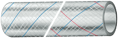 Trident Hose 1621006 Clear PVC Potable Water Hose with Red/Blue Tracer 1 Inch x 50 Feet