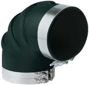 Trident Hose TRL290SS 2" 90 Degree Rubber Elbow with Stainless Clamps