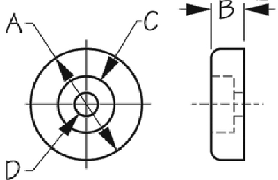 Sea-Dog Line 324391-1 Windshield / Door Bumper Pad, Clear