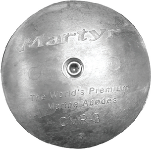 Martyr Anodes CMR03S Streamlined Rudder Zinc Anode with Slotted Stainless Steel Hardware