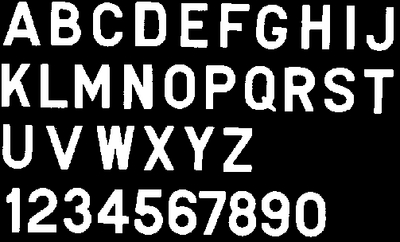 Bernard Engraving PS30WS 3 Inch White Vinyl Boat Registration Letters