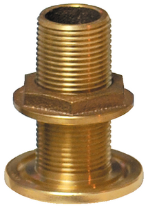 Groco TH-125-W 1-1/4" Bronze Thru-Hull Fitting with Nut