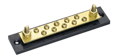 Cole Hersee M449BP 10 Gang Fuse Block Terminal 150A Brass Busbar