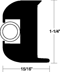 Taco Metals V11-3447BWK50-2 Flex Vinyl Rub Rail Kit 50' Black & White