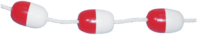 Cal June Buoys 1504 Jim-Buoy Polystyrene Rope Float 5 Inch Red White
