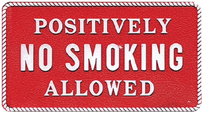 Bernard Engraving FP032 No Smoking Allowed Sign